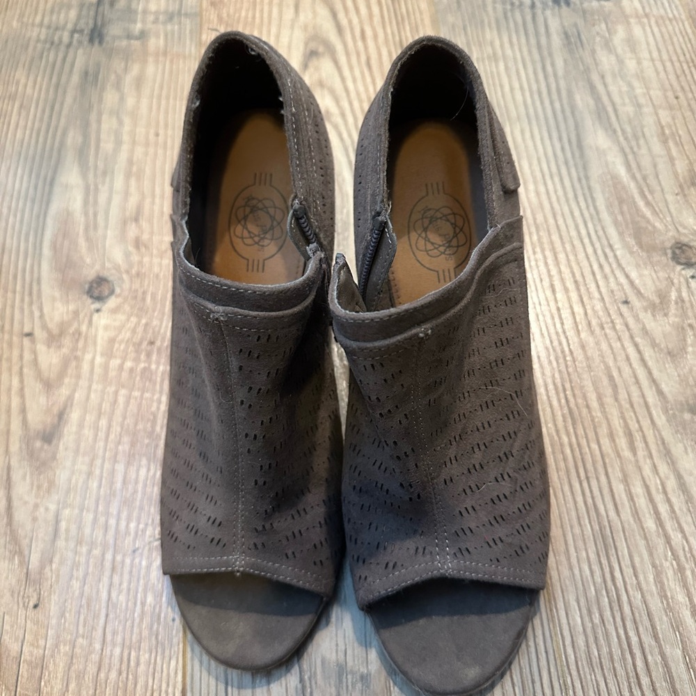 Women's Peep-Toe Ankle Boots